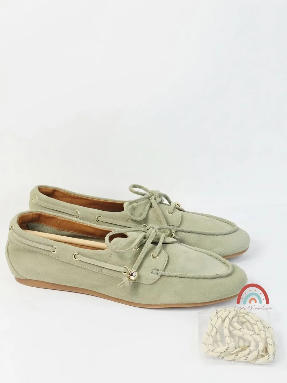 New! Madewell The Jamie Boat Shoe in Leather Suede Pale Fatigue 9 - Picture 2 of 15